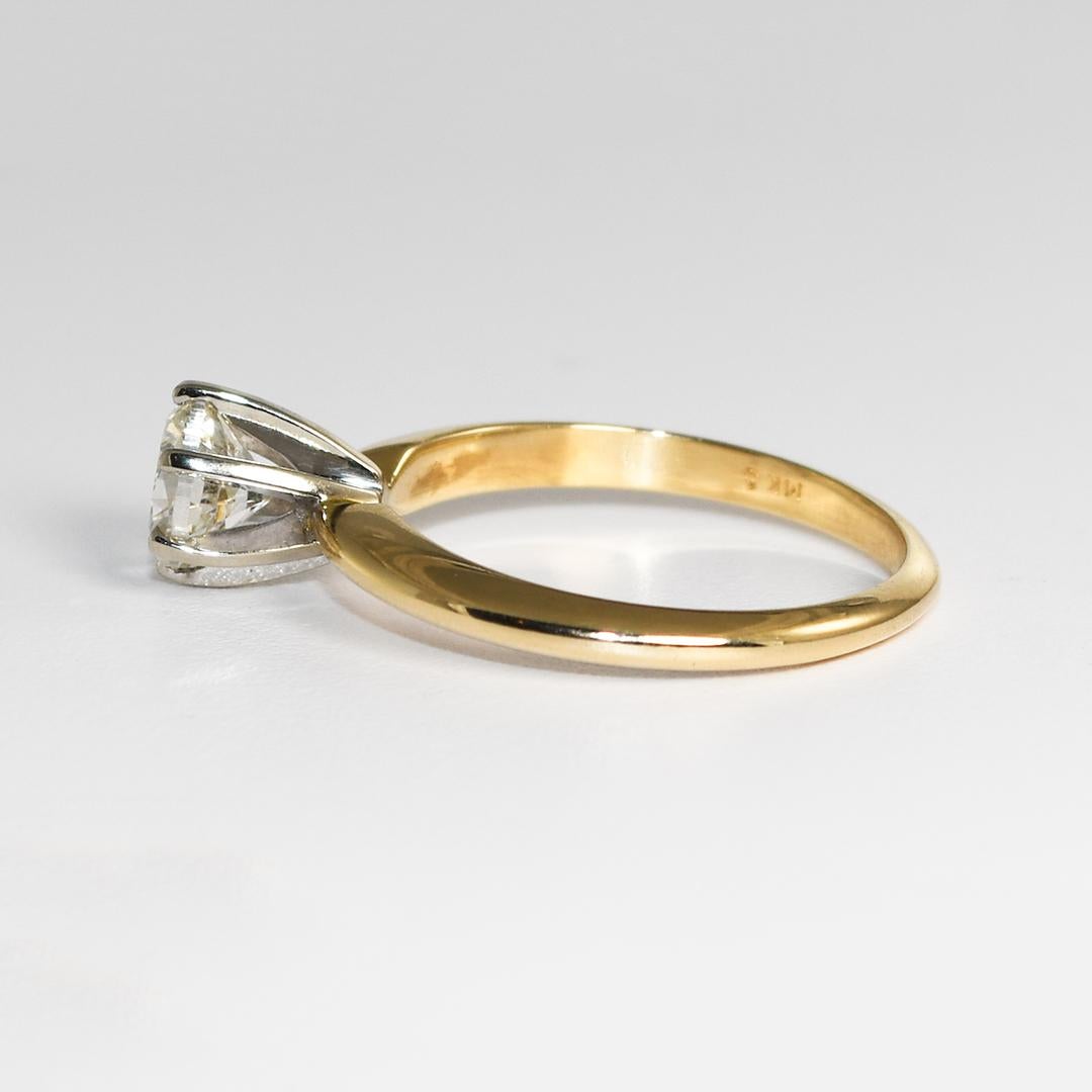 14 Karat Gelbgold Diamant Solitär Verlobungsring 1,00 Karat für Damen oder Herren im Angebot