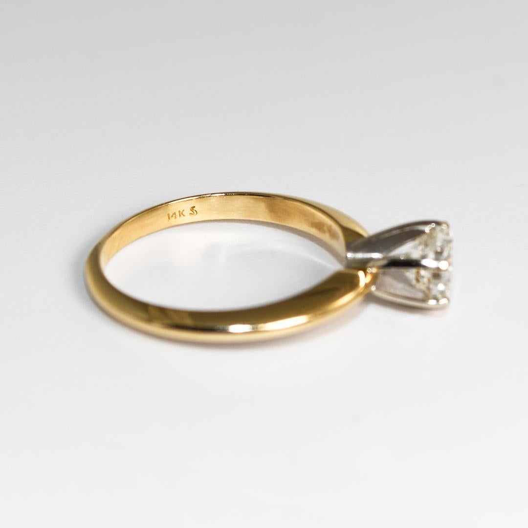 14 Karat Gelbgold Diamant Solitär Verlobungsring 1,00 Karat im Angebot 2