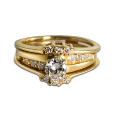 Anello solitario con diamante in oro giallo 14K 0,60ct