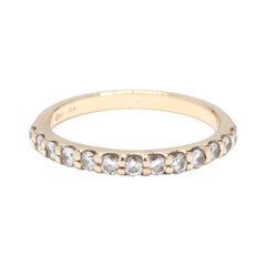 14K Yellow Gold 
Diamond Stackable Wedding Band Ring