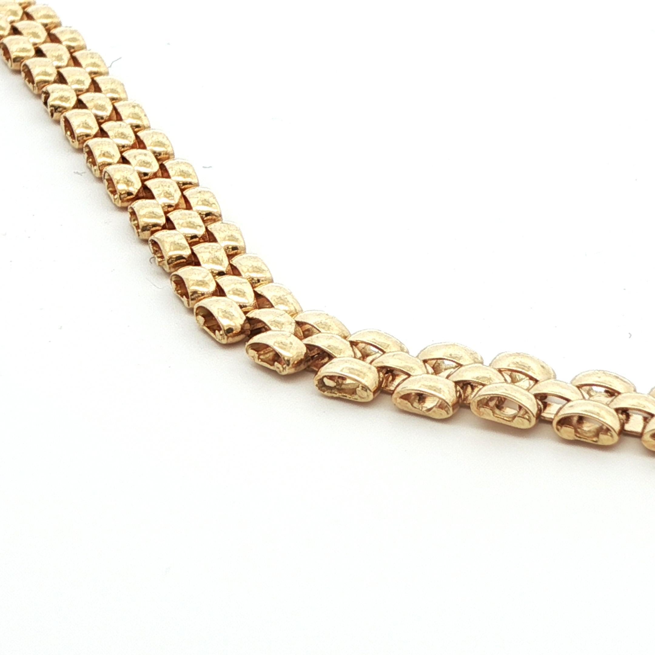 Donna 14k Yellow Gold & Diamond Stirrup Toggle Necklace in vendita