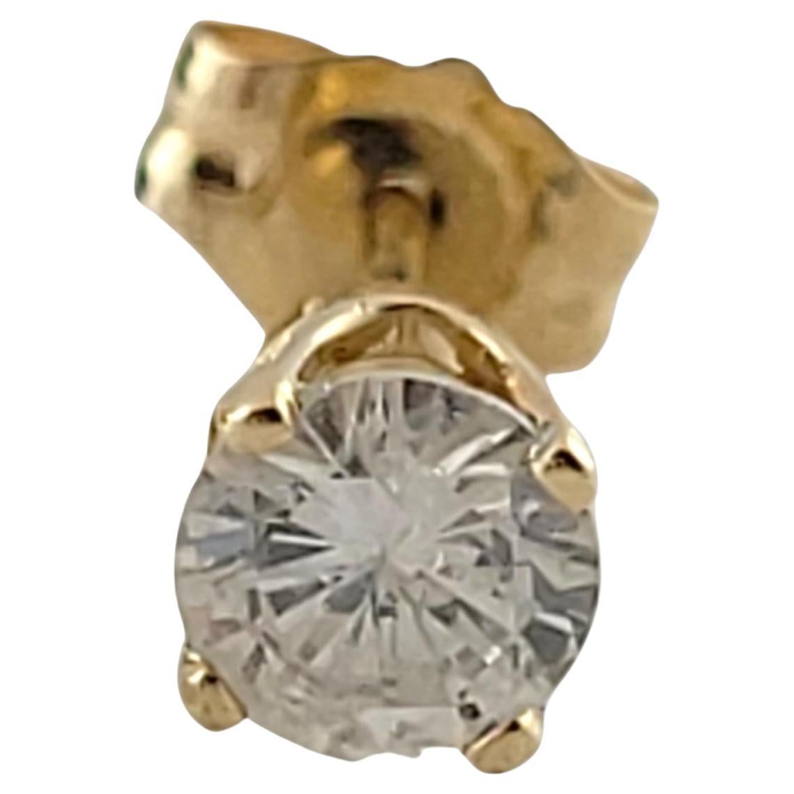 14K Yellow Gold Diamond Stud #15899 For Sale