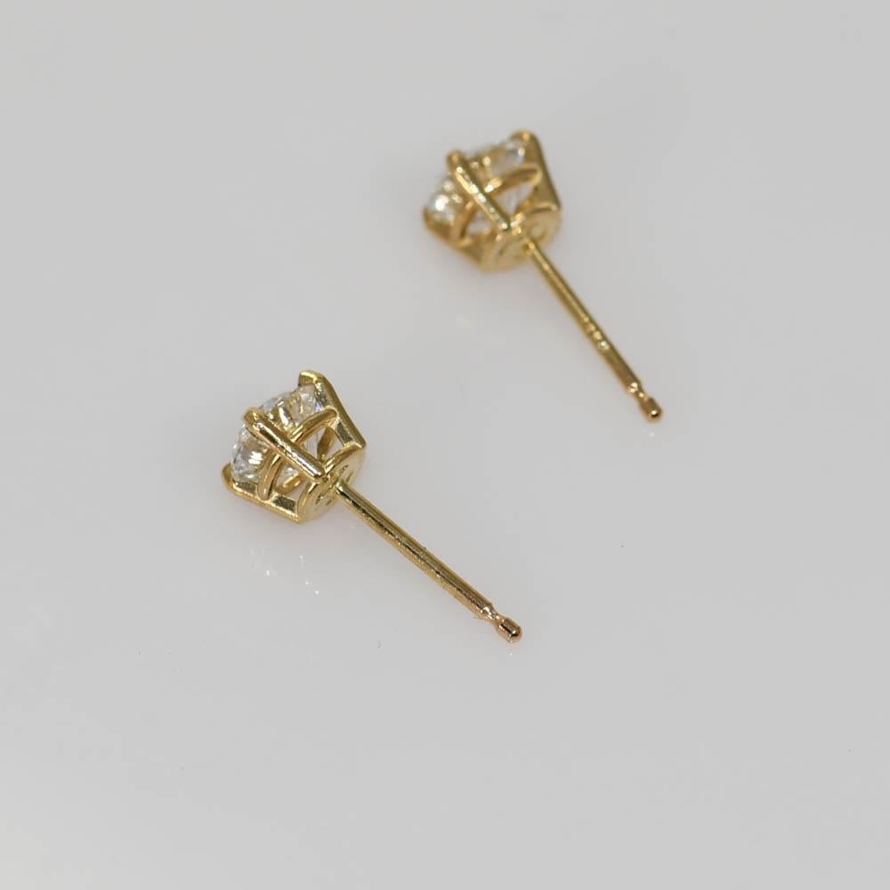 da uomo o donna Orecchini con diamante in oro giallo 14K 0,80ct in vendita