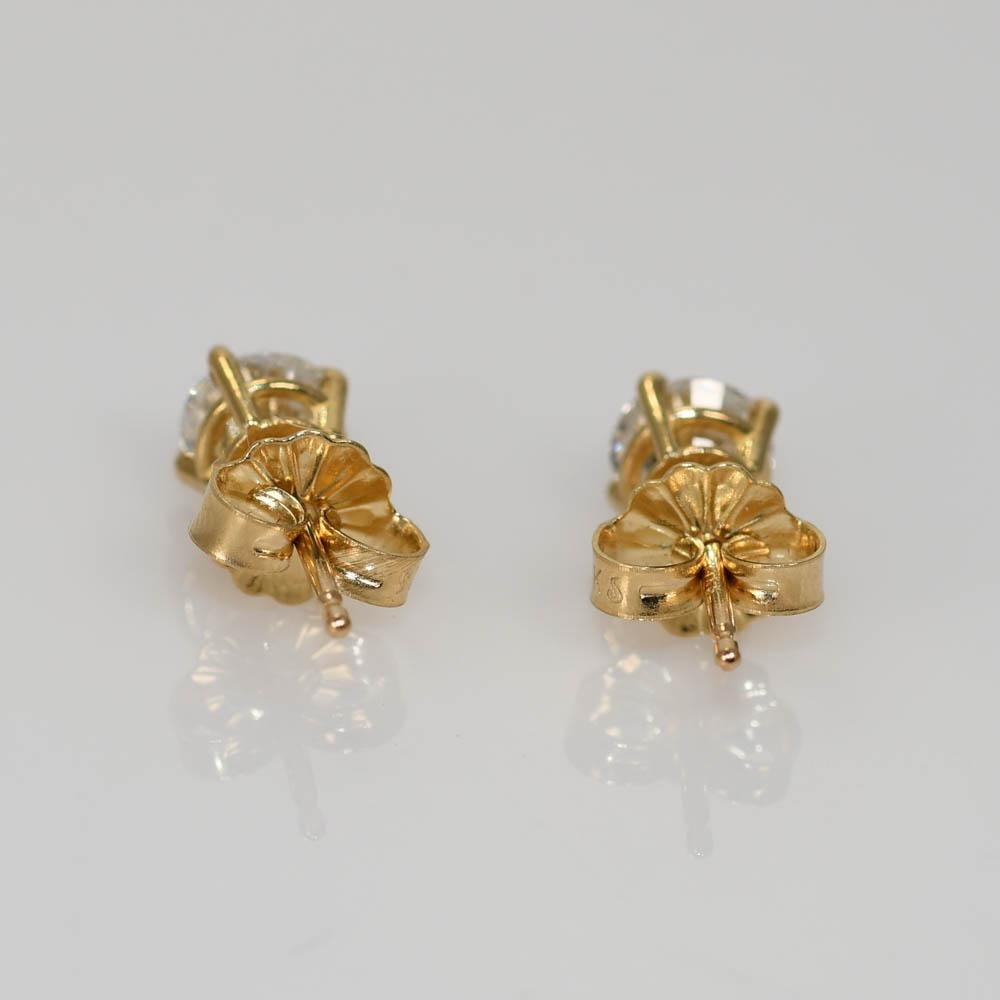 Orecchini con diamante in oro giallo 14K 0,80ct in vendita 1