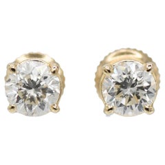 14 Karat Gelbgold Diamant-Ohrstecker, 1,08 Karatdw, 1,4 g