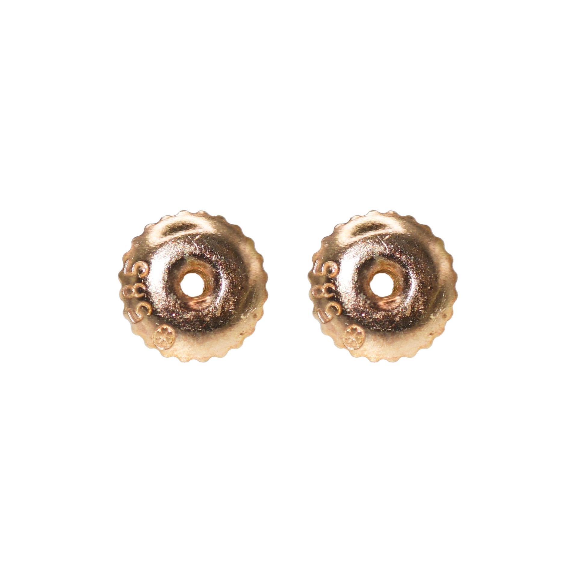 14K Yellow Gold Diamond Stud Earrings 1.50 carats For Sale 1