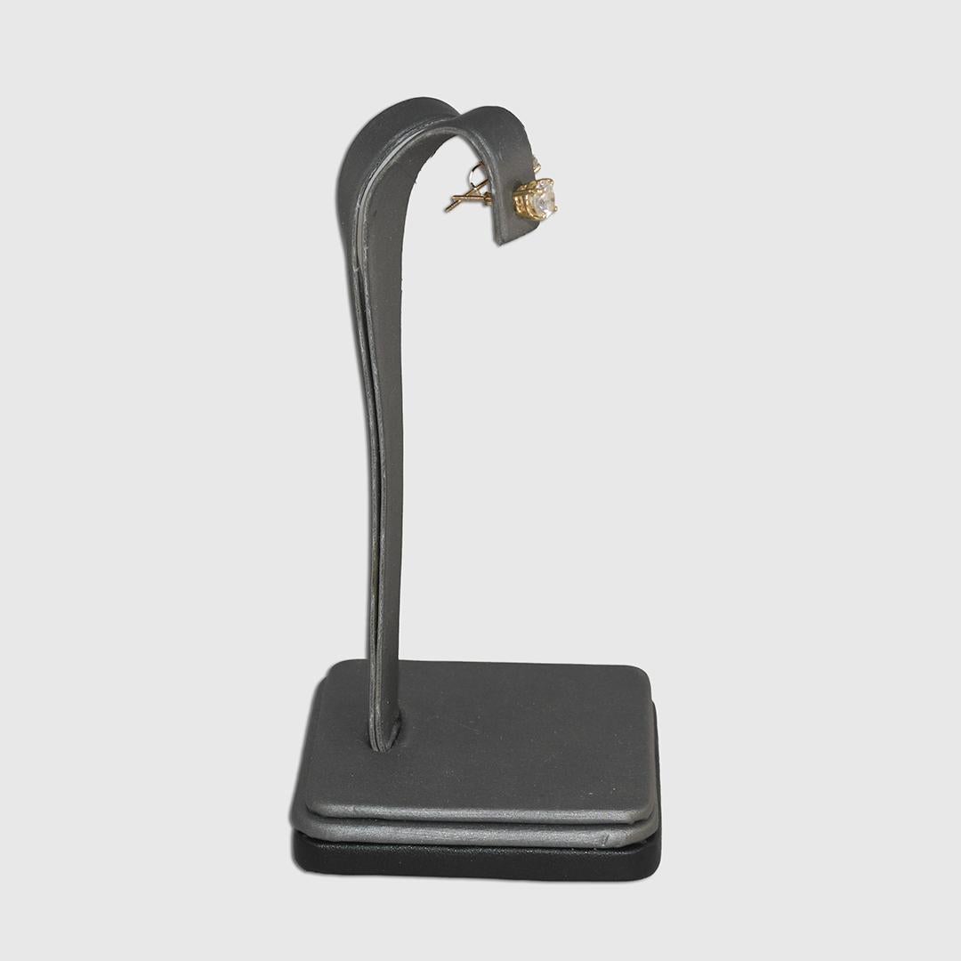 14K Gelbgold Diamant-Ohrstecker 1,50 Karat (Rundschliff) im Angebot