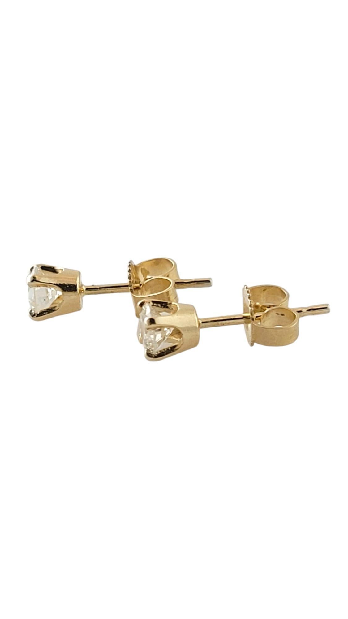 14K Yellow Gold Diamond Stud Earrings

This classic set of diamond stud earrings feature 2 round brilliant cut diamonds set in 14K yellow gold for a gorgeous look!

Approximate total diamond weight: .40 cts

Diamond color: G

Diamond clarity: