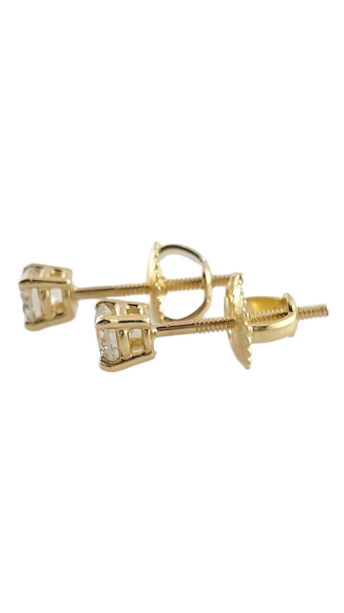 14K Yellow Gold Diamond Stud Earrings

This gorgeous set of stud earrings features two sparkling round brilliant cut diamonds set in 14K yellow gold!

Approximate total diamond weight: .40 cts

Diamond color: K-L

Diamond clarity: SI1

Size: 3.9mm X