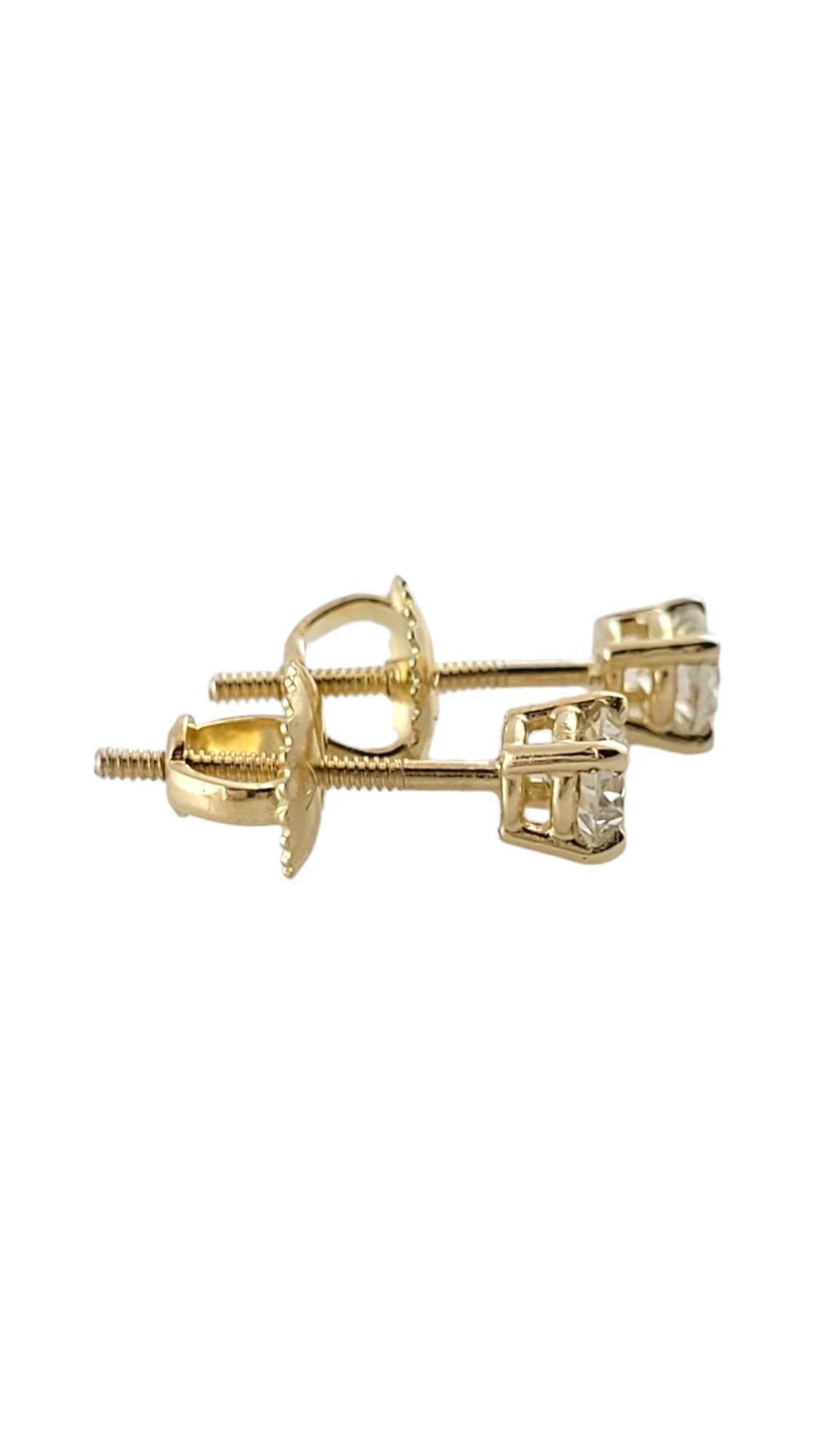 Brilliant Cut 14K Yellow Gold Diamond Stud Earrings #18153 For Sale
