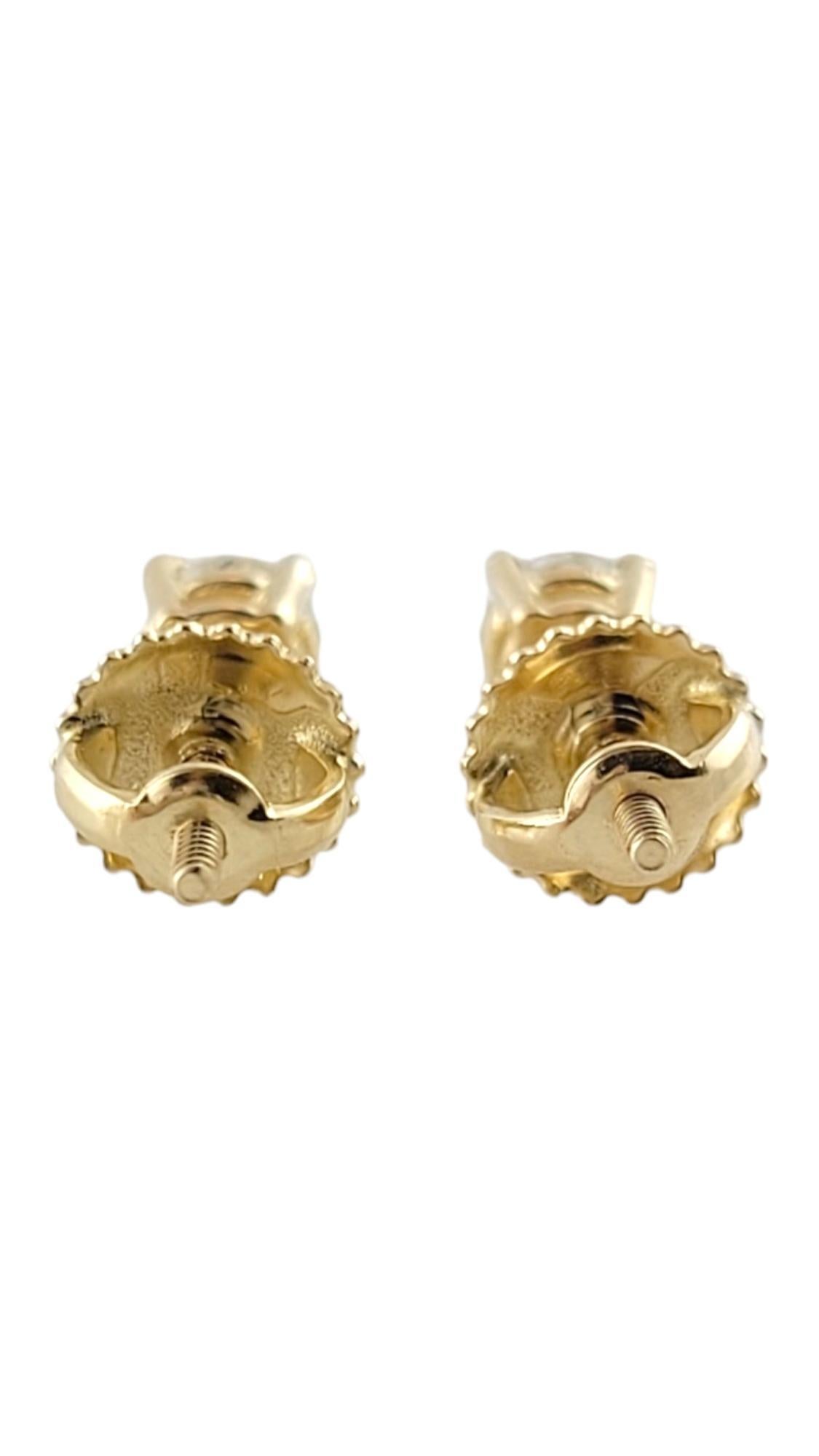 Women's 14K Yellow Gold Diamond Stud Earrings #18153 For Sale