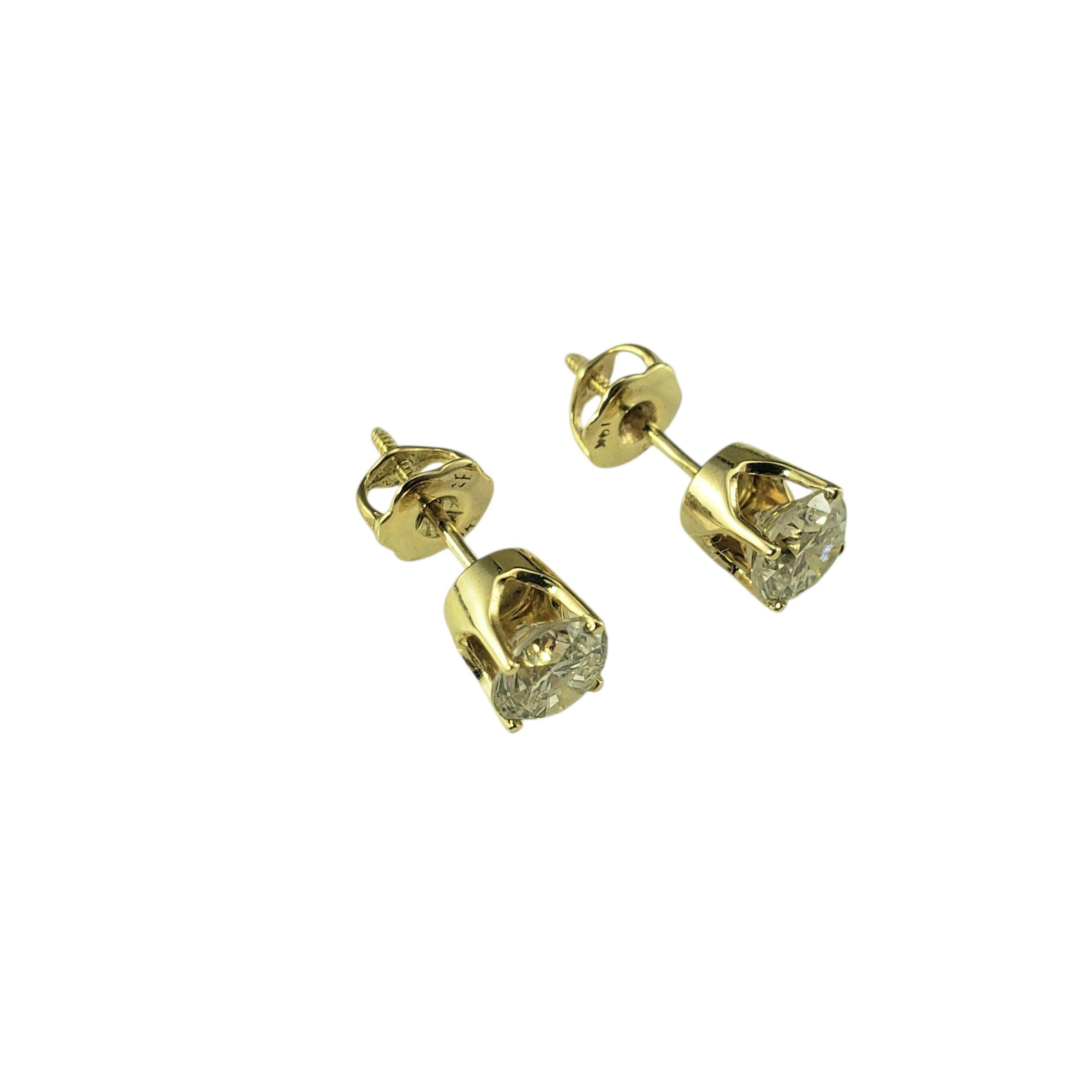 Taglio brillante Orecchini con diamante in oro giallo 14K #23450 in vendita