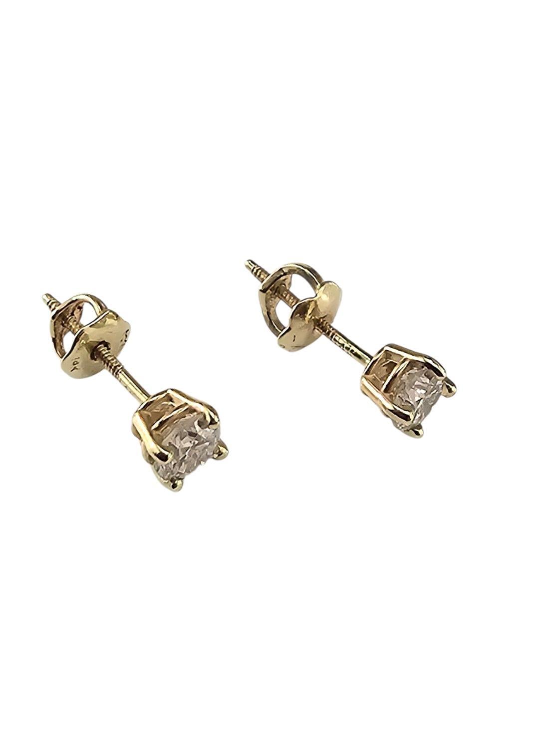 Contemporaneo Orecchini con diamante in oro giallo 14K #23489 in vendita