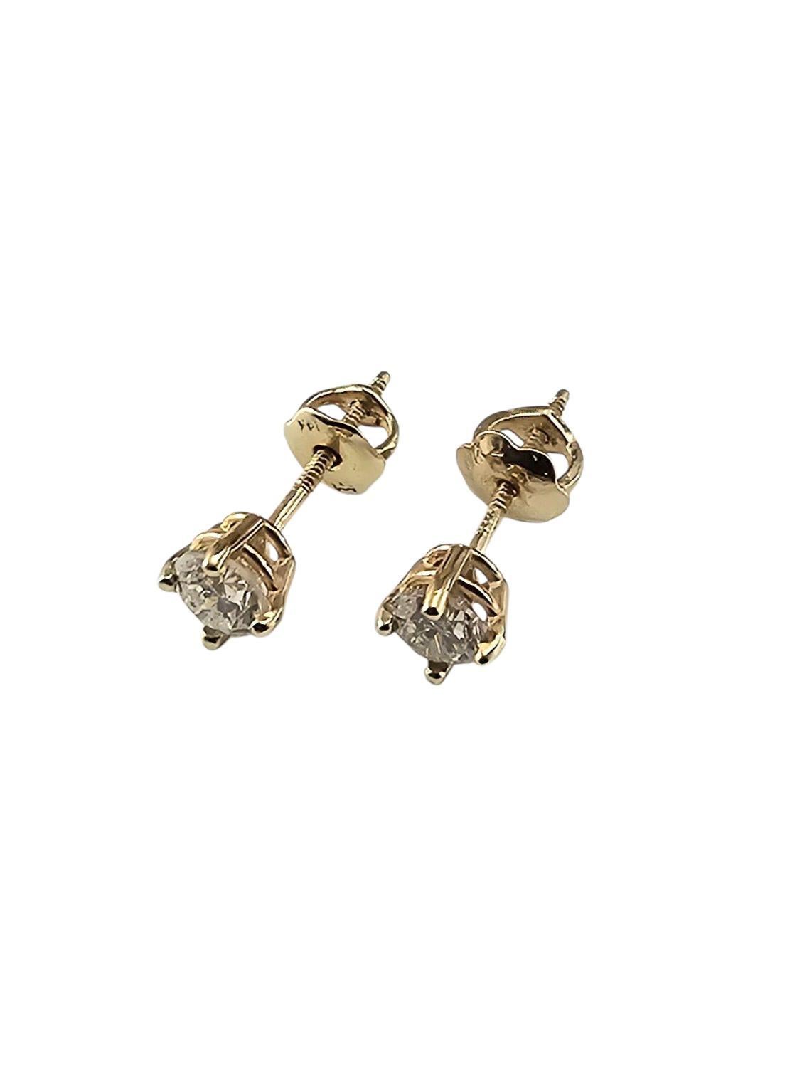 Taglio brillante Orecchini con diamante in oro giallo 14K #23489 in vendita