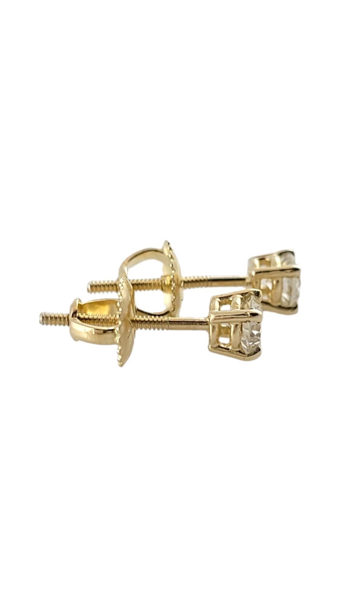 Contemporain Boucles d'oreilles en or jaune 14K avec diamants #23717 en vente