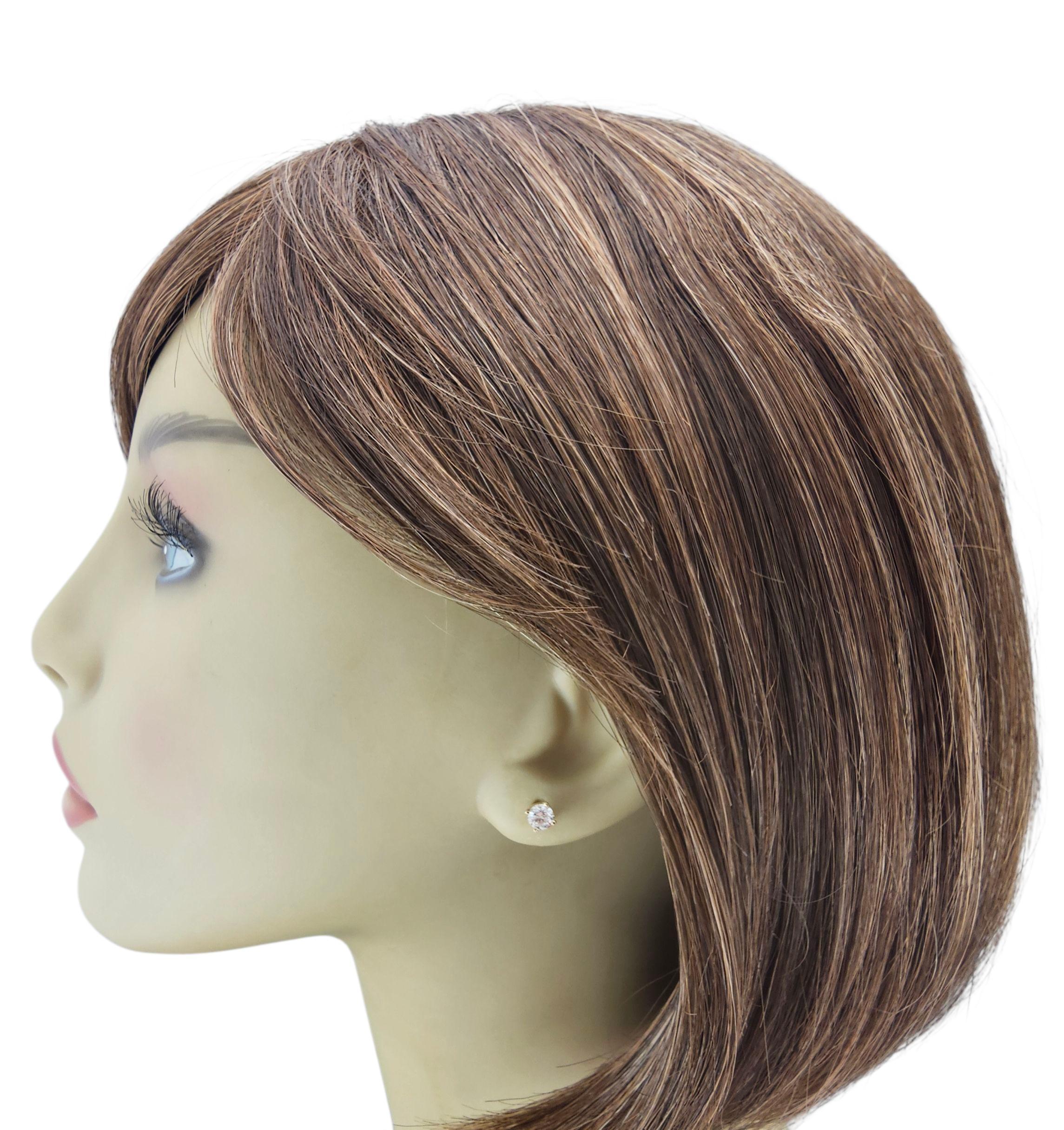 Boucles d'oreilles en or jaune 14K avec diamants #23846 Pour femmes en vente