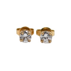 Diamant-Ohrstecker aus 14K Gelbgold