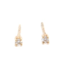 Vintage Diamond 14K Yellow Gold Stud Earrings