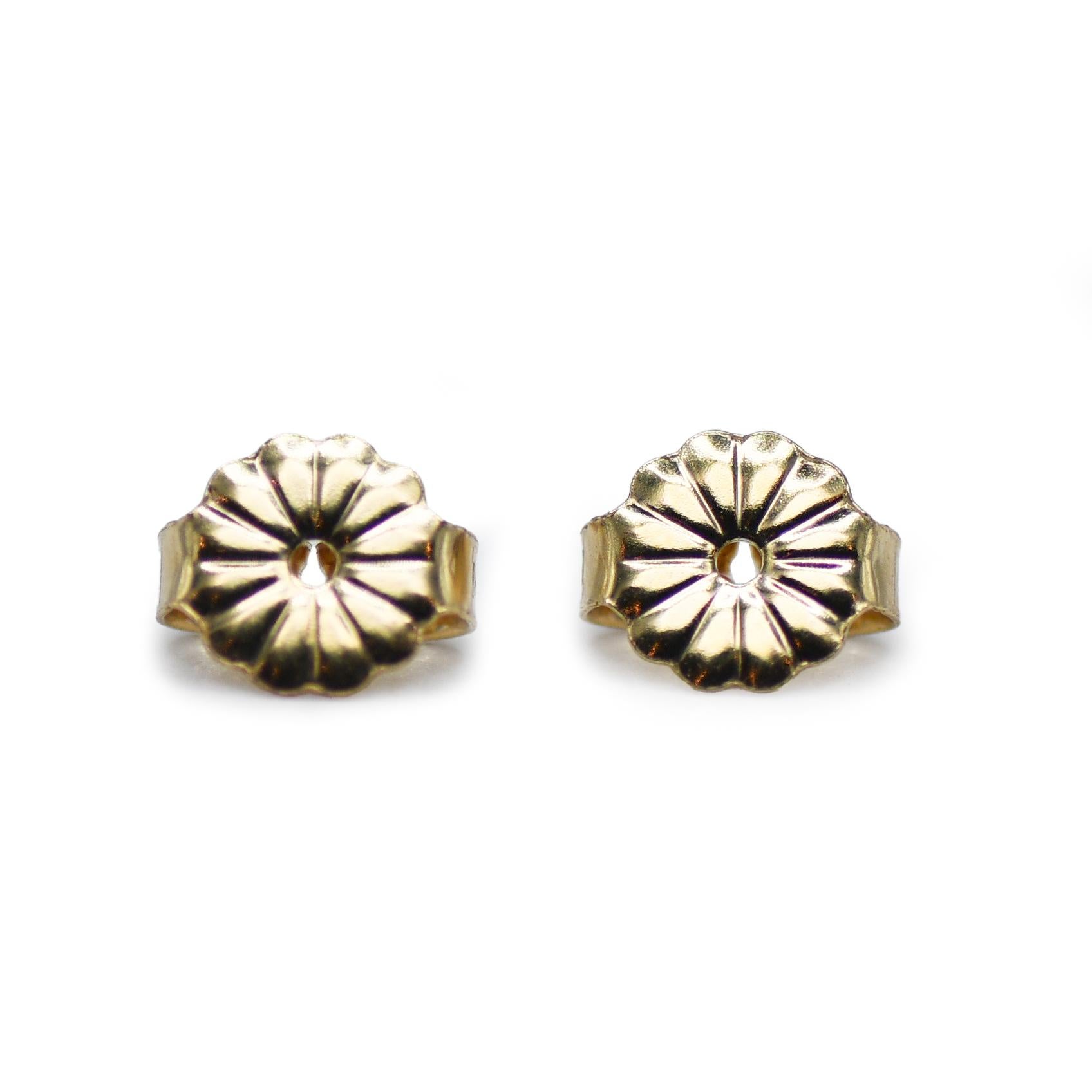 14K Yellow Gold Diamond Stud Earrings 3