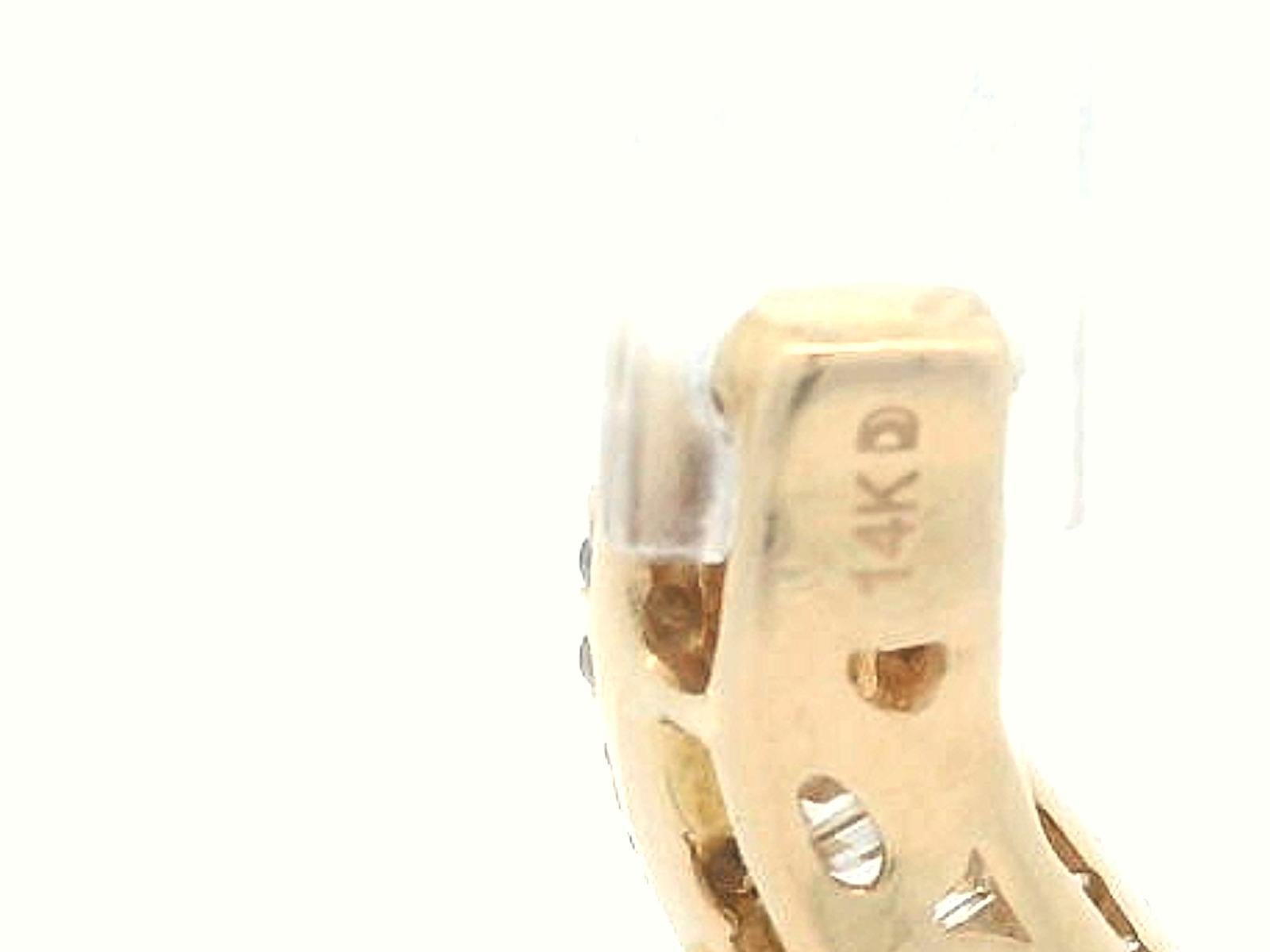 Pendentif tourbillon en or jaune 14k avec diamants en vente 1