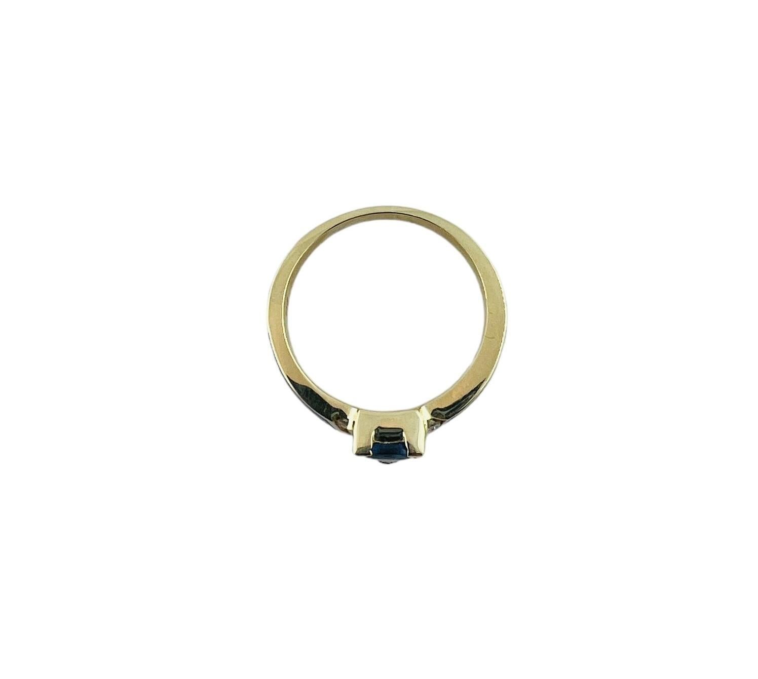 14K Yellow Gold Diamond, Tanzanite & Black Opal Inlay Ring Size 7 #16486 In Good Condition In Washington Depot, CT