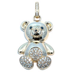 14K Yellow Gold Diamond Teddy Bear Pendant 14K Yellow Gold Diamond Teddy Bear Pendant