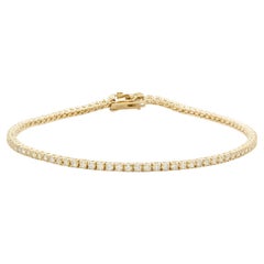 14k Yellow Gold & Diamond Tennis Bracelet 1.39ctw G-H/VS2-SI1