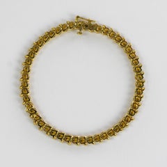 14K Yellow Gold Diamond Tennis Bracelet 1.50ct