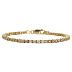 14K Yellow Gold Diamond Tennis Bracelet 1.50ct