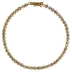 14K Gelbgold Diamant-Tennisarmband 1,50 Karat