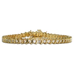 Bracciale tennis con diamanti in oro giallo 14K 2,00ct