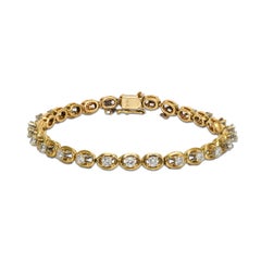 Bracelet tennis en or jaune 14 carats avec diamants de 2,50 carats