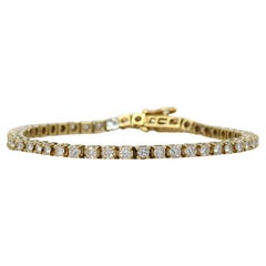 14K Yellow Gold Diamond Tennis Bracelet, 3.50tdw, 12.2g