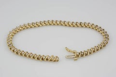 14k Yellow Gold Diamond Tennis Bracelet