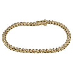 Pulsera de Tenis de Diamantes de Oro Amarillo de 14k