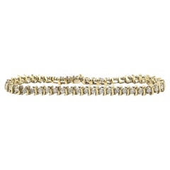 Bracelet de tennis en or jaune 14K avec diamants • 14.67g • ~1.50ct Diamants naturels • 7"