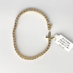 14k Yellow Gold Diamond Tennis Bracelet Weighing 2.45ctw