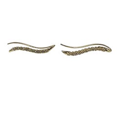 14K Yellow Gold Diamond Threader Earrings #23765