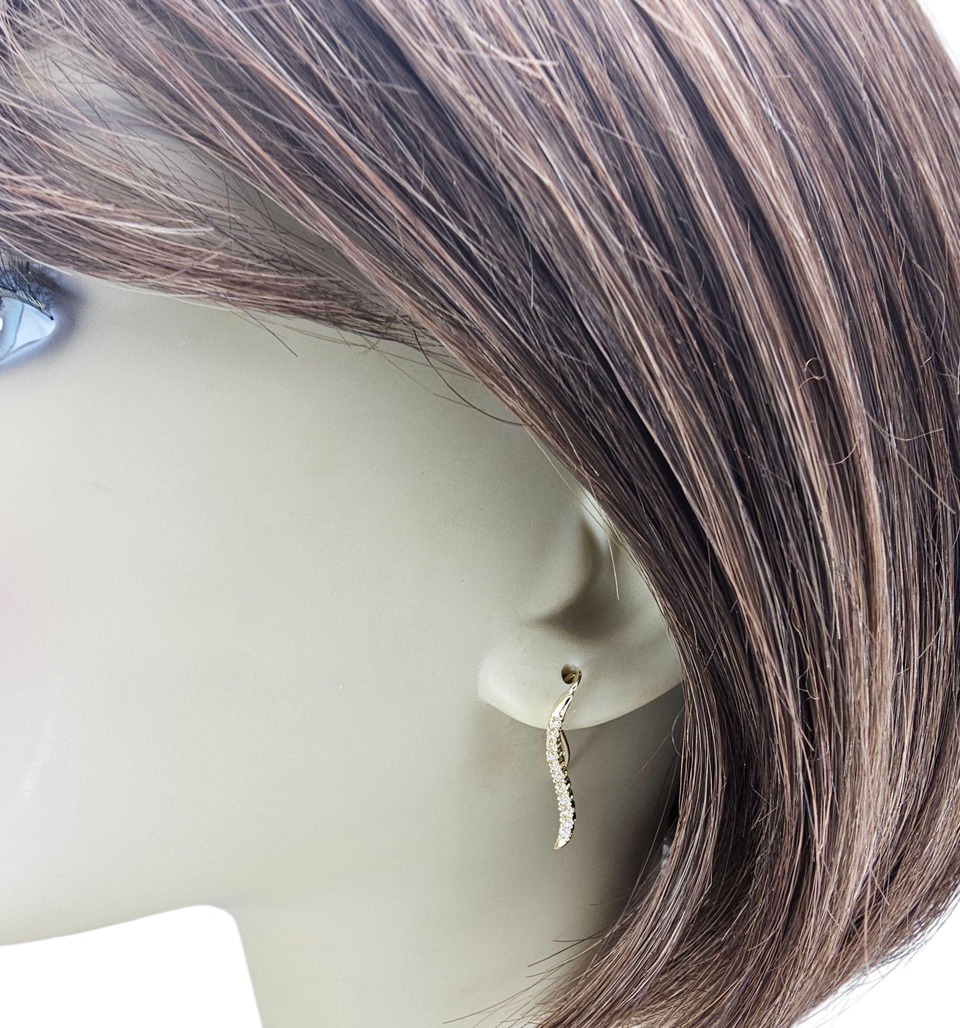 Donna Orecchini con diamanti in oro giallo 14K #23765 in vendita