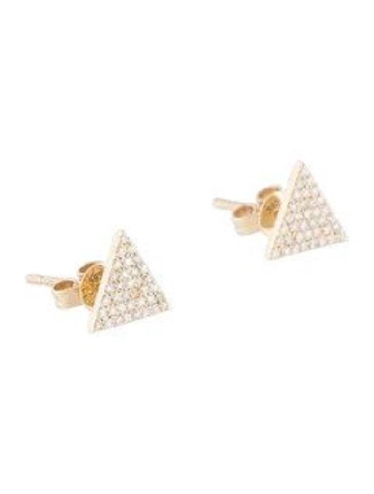 triangle shape earrings gold