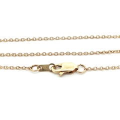14k Yellow Gold Diamond Tufted Heart Locket Pendant on 18" Cable Link Chain