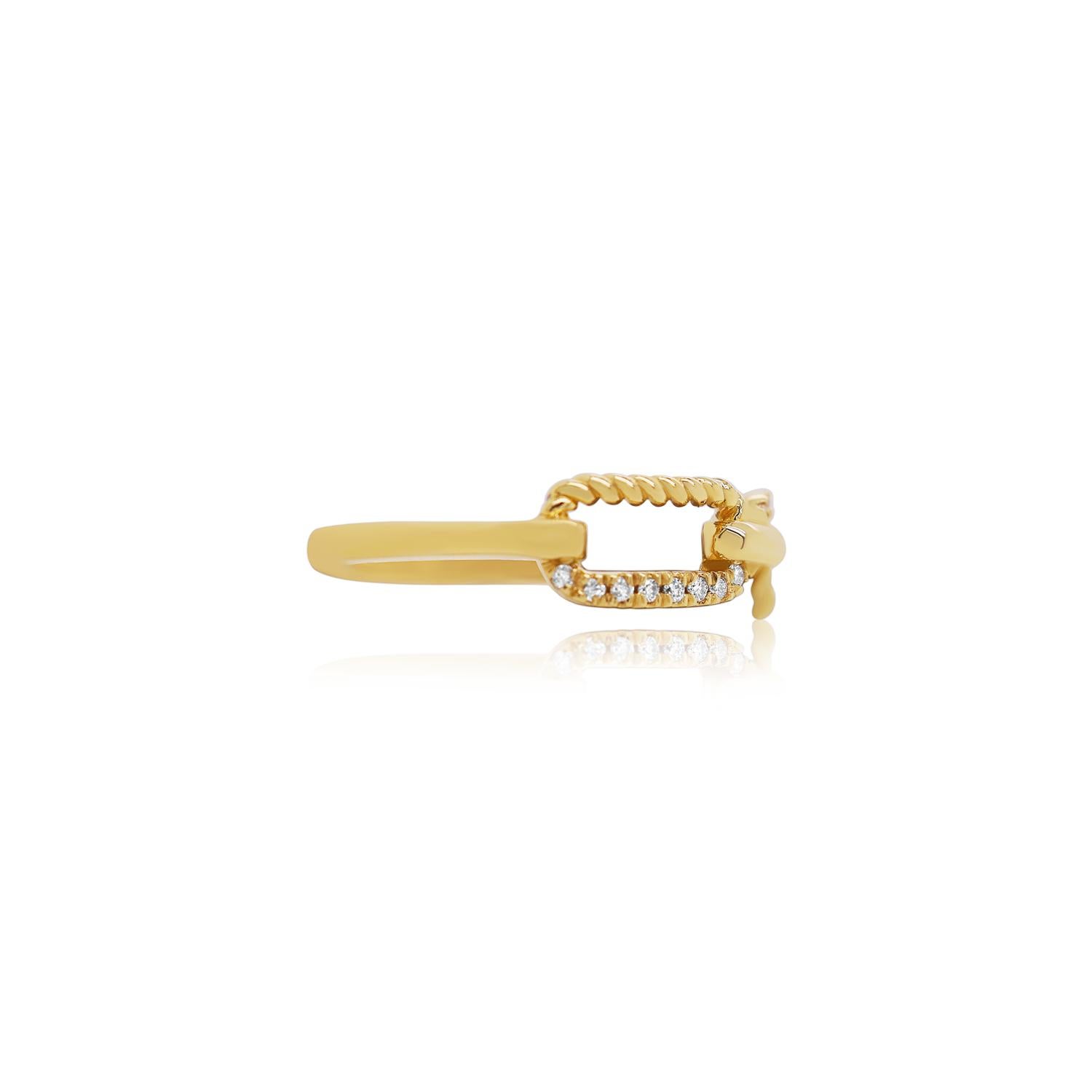 paperclip ring gold