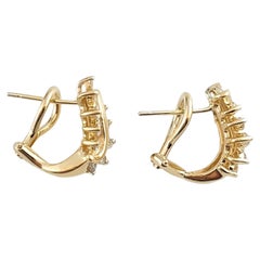 14k Yellow Gold Diamond Vine Earrings
