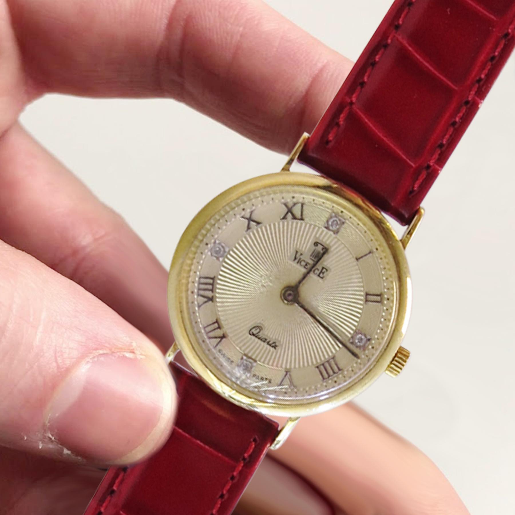 vicence 14k gold milor watch