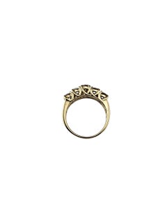 Anneau d'anniversaire en or jaune 14K avec diamant Taille 5.75 #23793