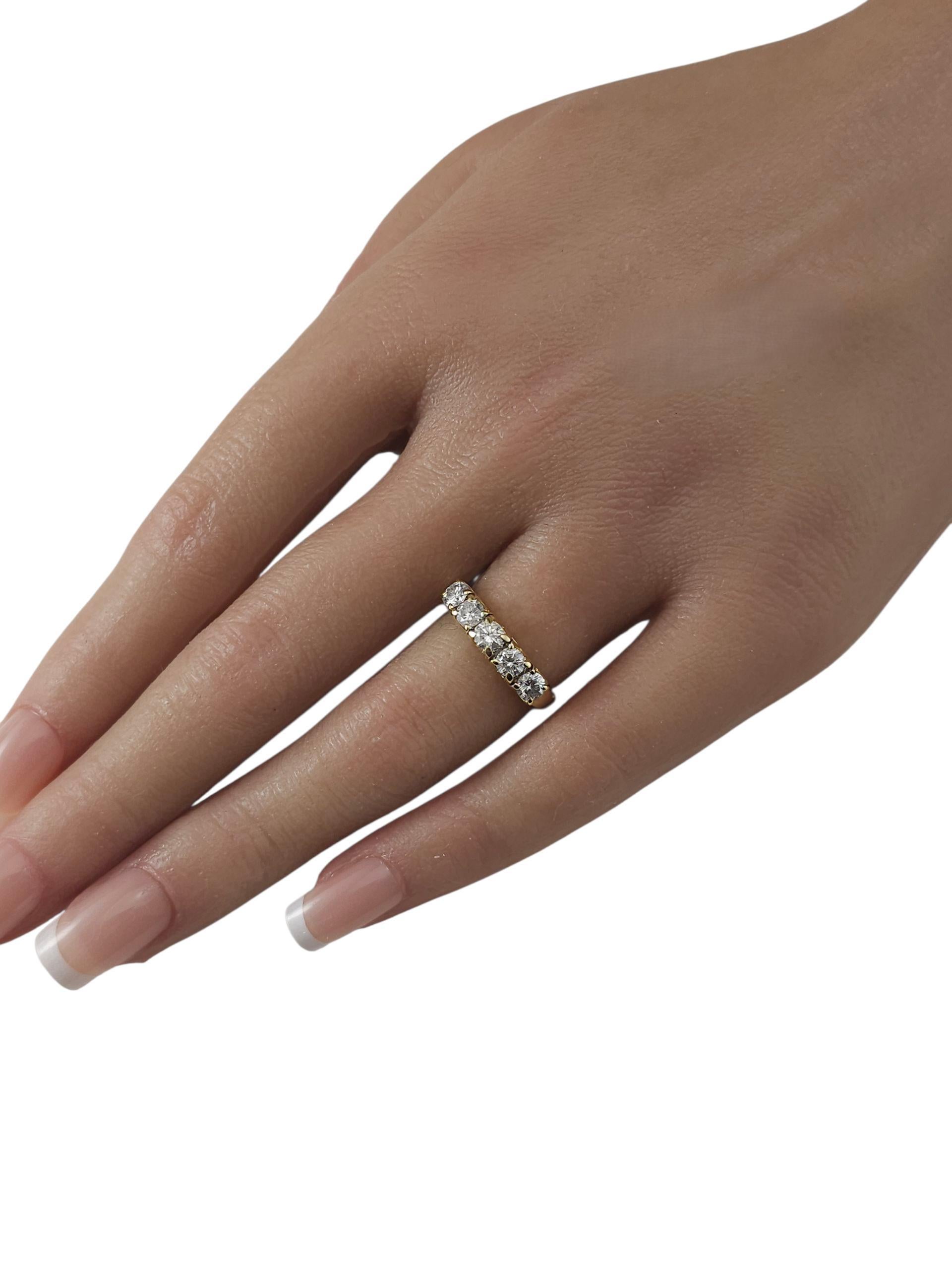 Taille brillant Anneau d'anniversaire en or jaune 14K avec diamant Taille 5.75 #23793 en vente