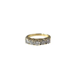 14K Yellow Gold Diamond Wedding Anniversary Band Ring Size 5.75 #23793