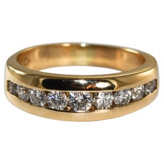 14K Yellow Gold Diamond Wedding Band 0.50ct