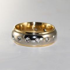 14K Yellow Gold Diamond Wedding Band 0.75ct