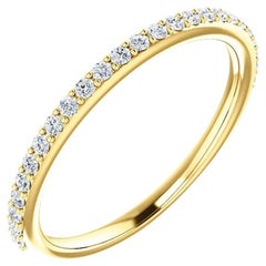 14k Yellow Gold Diamond Wedding Band